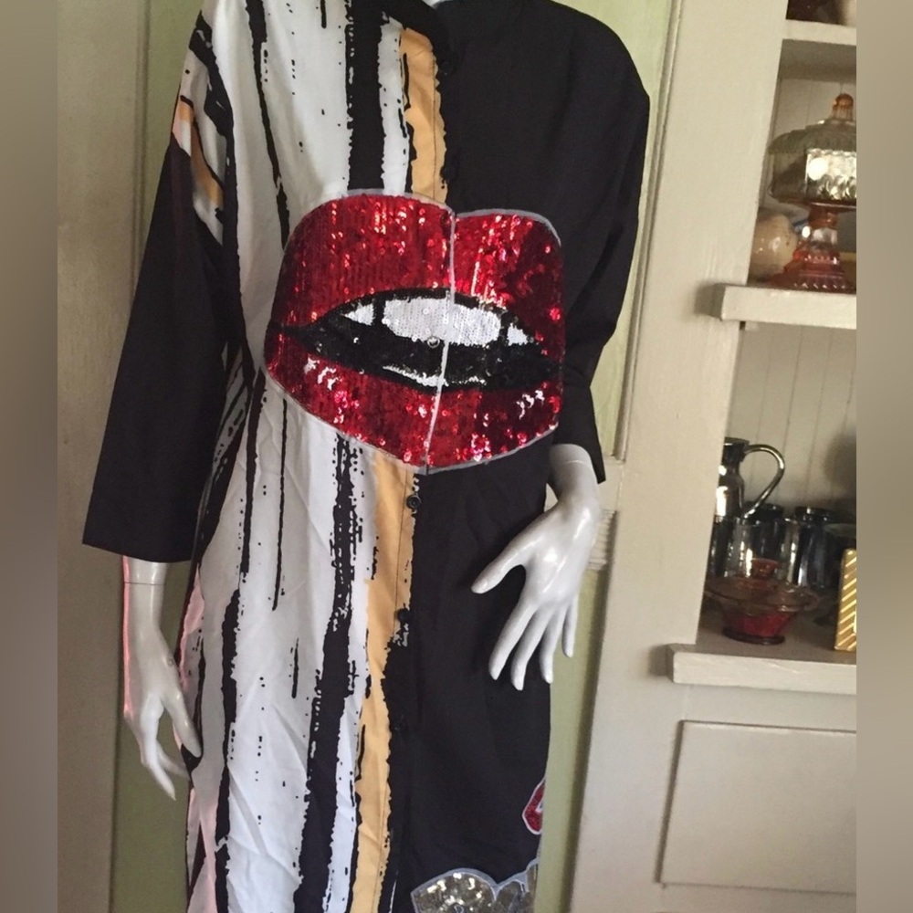 Sequin lip dress